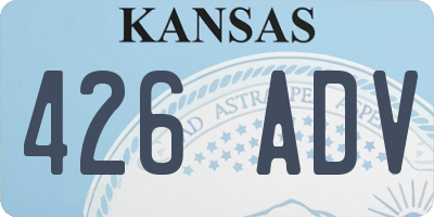 KS license plate 426ADV