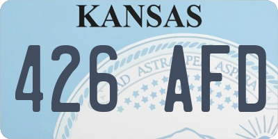 KS license plate 426AFD