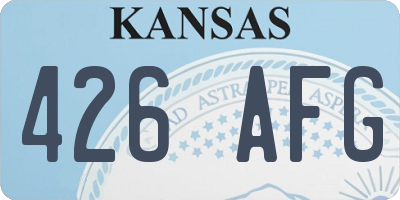 KS license plate 426AFG
