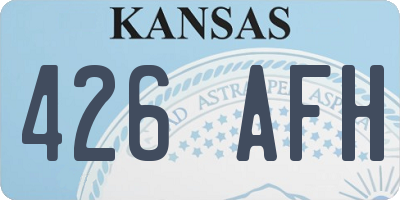 KS license plate 426AFH