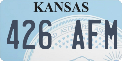 KS license plate 426AFM