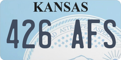KS license plate 426AFS