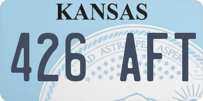 KS license plate 426AFT