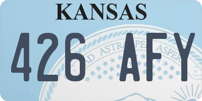 KS license plate 426AFY