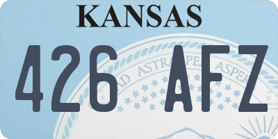 KS license plate 426AFZ