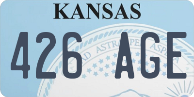 KS license plate 426AGE