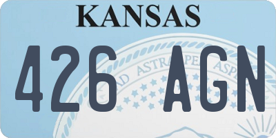 KS license plate 426AGN
