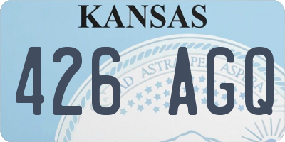 KS license plate 426AGQ