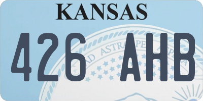 KS license plate 426AHB