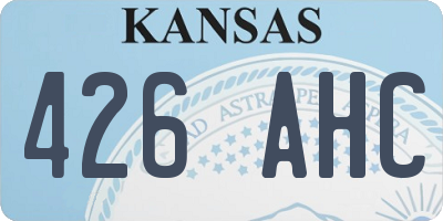 KS license plate 426AHC