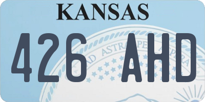 KS license plate 426AHD