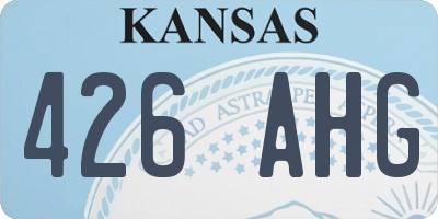 KS license plate 426AHG