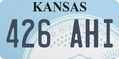 KS license plate 426AHI