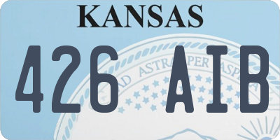 KS license plate 426AIB