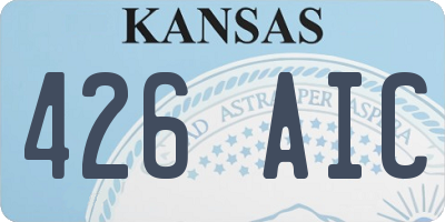 KS license plate 426AIC