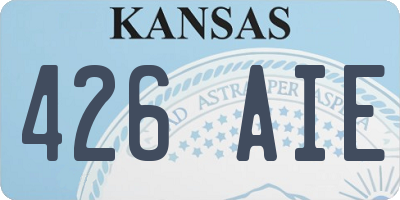 KS license plate 426AIE