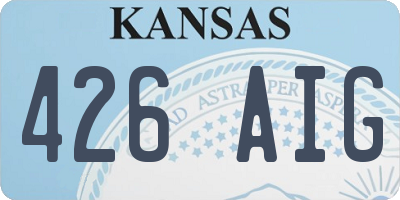 KS license plate 426AIG