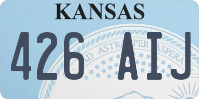 KS license plate 426AIJ
