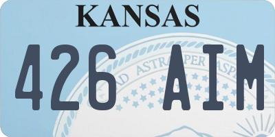 KS license plate 426AIM