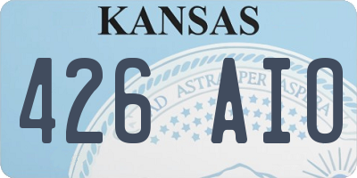 KS license plate 426AIO