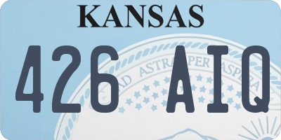 KS license plate 426AIQ