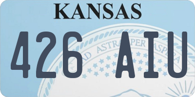 KS license plate 426AIU