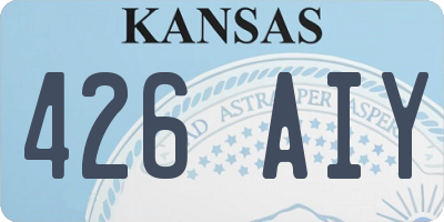 KS license plate 426AIY