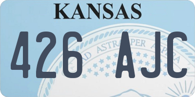 KS license plate 426AJC