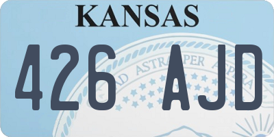 KS license plate 426AJD