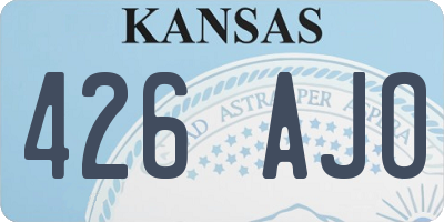 KS license plate 426AJO