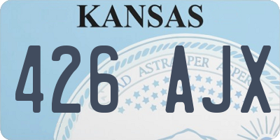 KS license plate 426AJX
