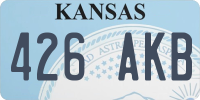 KS license plate 426AKB