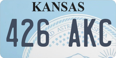 KS license plate 426AKC