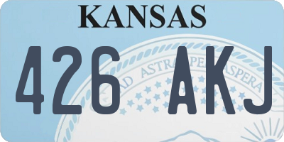 KS license plate 426AKJ