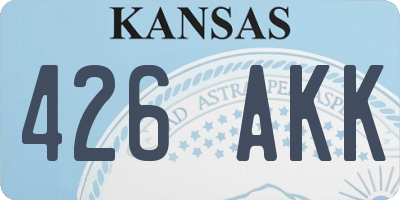 KS license plate 426AKK