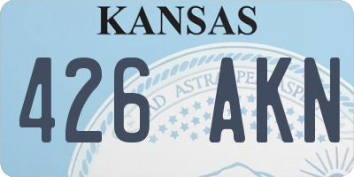 KS license plate 426AKN