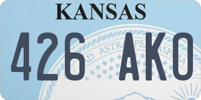 KS license plate 426AKO