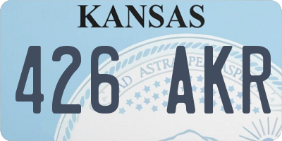 KS license plate 426AKR
