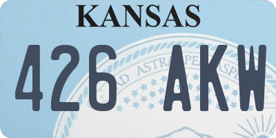KS license plate 426AKW