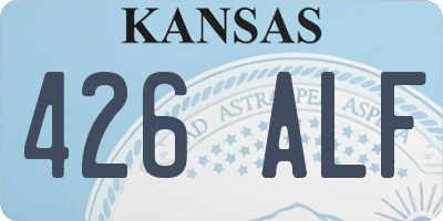 KS license plate 426ALF