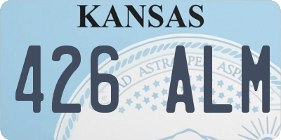 KS license plate 426ALM