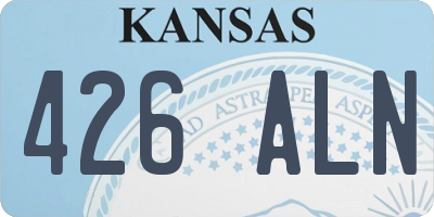 KS license plate 426ALN