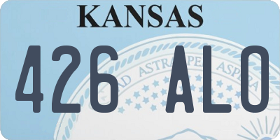 KS license plate 426ALO