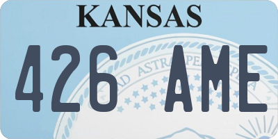 KS license plate 426AME