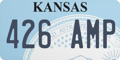 KS license plate 426AMP