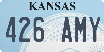 KS license plate 426AMY