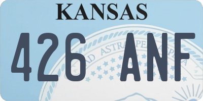 KS license plate 426ANF
