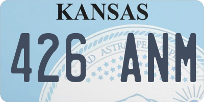 KS license plate 426ANM