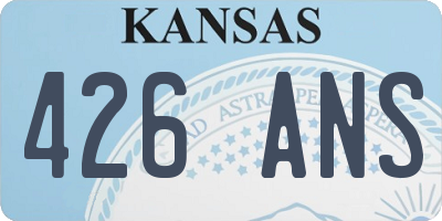 KS license plate 426ANS