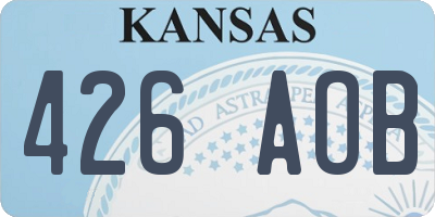 KS license plate 426AOB